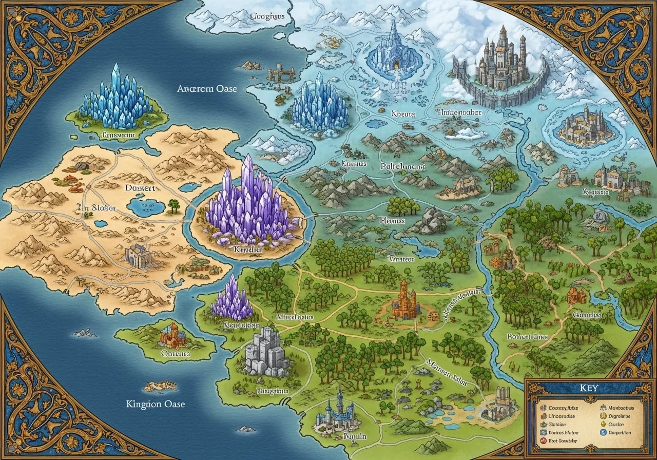 Fantasy World Map Example