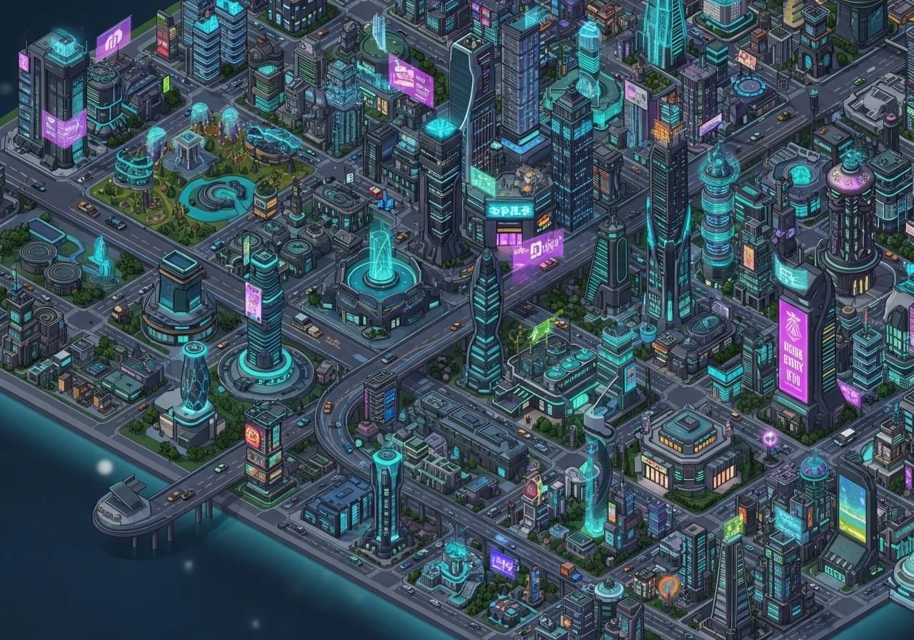 Scifi City Map Generated Fantasygen